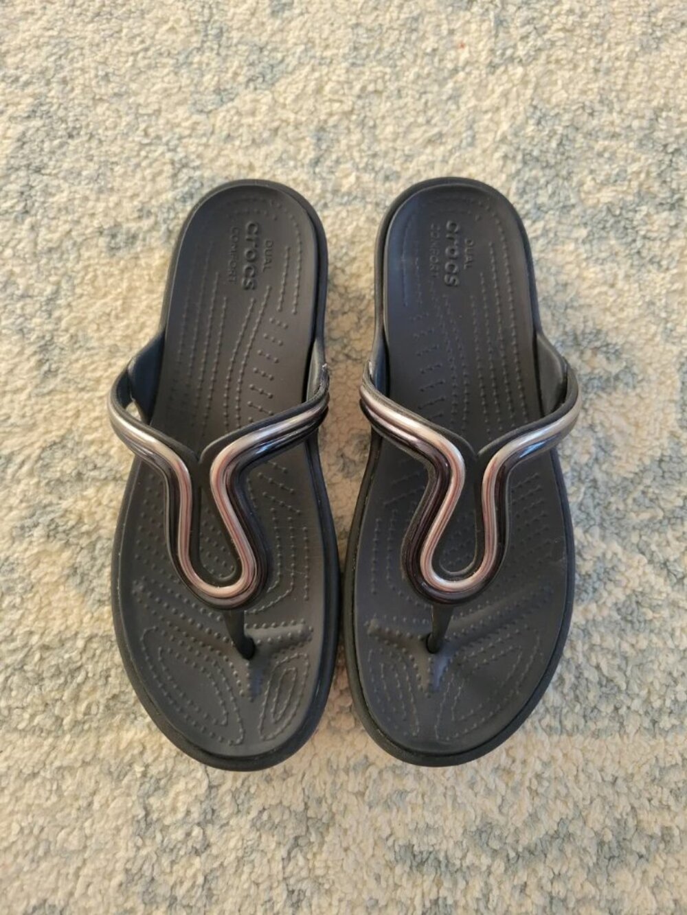 Crocs Sanrah Metalblock Sandals Size 8